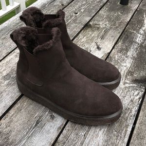 Madewell Women’s Toasty Chelsea Boot, Dark Coffee- 9